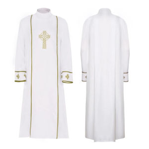 White Tunic Robe Cassock Chasuble for Pastor