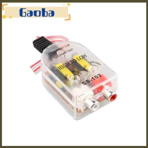 gaoba 12V Universal Car High To Low Impedance Converter Speaker To RCA Line Car Converter High Quality Product Parts Accessorie