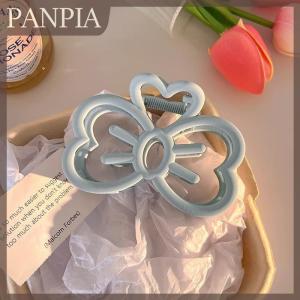 PANPIA Dễ thương Bowknot tóc Clip nhựa Claw Clip kẹo màu cua tóc clip cho cô gái ngọt ngào tóc Claw tóc phụ kiện