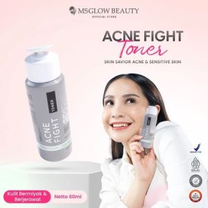 Toner MS GLOW Acne Fight - 60 ml | Toner Acne | Mengurangi Minyak Berlebih