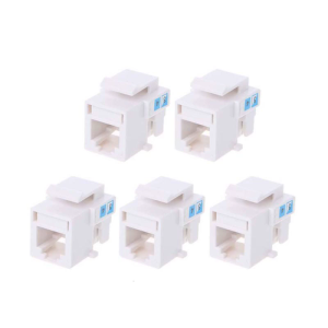 5pcs Rj11 Cat3 Socket Connector Telephone Module 4-wire Cable Adapter Telecom Voice Keystone Jack 6p4c Tool-free