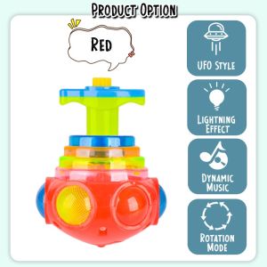[Little B House] LED Light Shiny Toy Spinning Gyroscope Spinner Fidget LED Toys Kids Mini Toys 陀螺玩具 LED Gasing - BT331