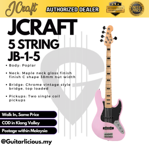 JCRAFT 5 String Jazz Bass Electric Guitar ( JCraft / JB15 / JB-1-5 )
