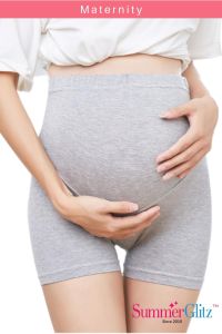 SummerGlitz Maternity Plus Size Modal Safety Pants Soft Cool/ Short Legging High Waist Women | Seluar Wanita Mengandung