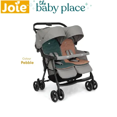 Joie Aire Twin Double Lightweight Baby Stroller | Side-by-Side with Lie-Flat Recline Newborn-4Y