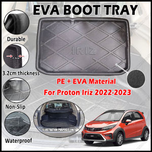 ✨ For Proton Iriz 2022-2023 EVA Copolymer Boot Tray Luggage Cargo Trunk Tray Dulang But Kereta 汽车后备箱垫 Waterproof Durable Non-Slip Custom-Fit Easy To Clean Easy Install Temperature Resistant