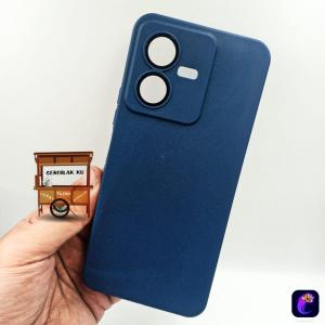 VIVO Y22  Y22S softcase Silikon Matte Premium Luxury Ring Kaca Pelindung Camera