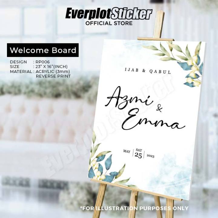 Welcome Board Wedding Name Acrylic, White Crystal Welcome Board Custom Acrylic, Wedding Signage, Welcome Board Acrylic
