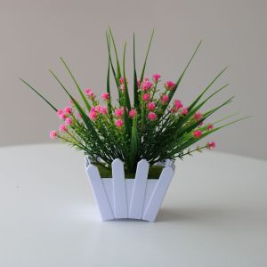 EFPT53 Pot Tanaman Hias Bunga Hias Plastik Ornamen Pot Bonsai Artificial Flower Decoration