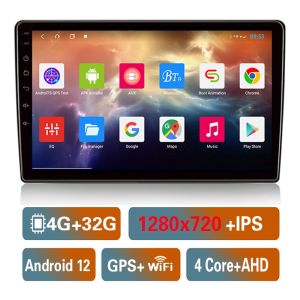 [4G RAM +32G ROM 1280*720P QLED SCREEN ] 9/10.1 Android Player Quad Core Double Din Car Radio Stereo Bluetooth Multimedia Video Head Unit Player Wifi GPS Reverse Camera