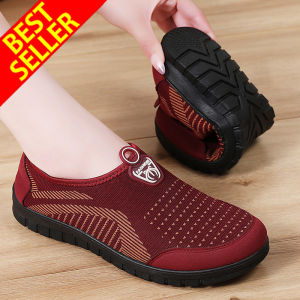 QINGSHUI Sepatu Wanita Model Terbaru Wanita Nyaman Sepatu Fashion Sepatu Wanita Sneakers Wanita Slip-On SepatuJoging Sepatu Lari Ringan Bernapas Berjalan Sepatu