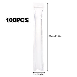 100Pcs Kantong Cetakan Es Krim / Popsicle Transparan Disposable Ice-Maging Bags
