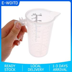 【E-WOITD】 100 250 500ML Measuring Cups Jug Clear Baking Kitchen Flour Water with cover Sc