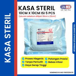 KASA STERIL UKURAN 10CM X 10CM ISI 5 PCS 10Pcs 20 Pcs