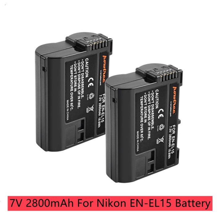 ZZOOI EN-EL15 EN EL15a Camera Battery 7V 2800mAh For Nikon d750