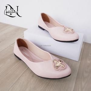 LN Flatshoes Simple Sepatu Wanita Model Balet Anti Licin Flt09