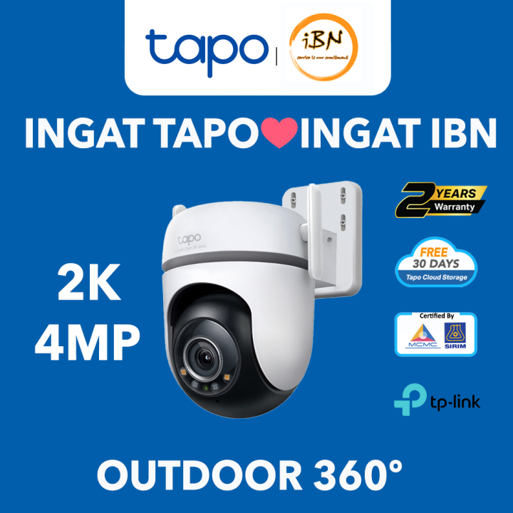 TP-Link Tapo Outdoor 360° Pan/Tilt Security WiFi Camera IP65