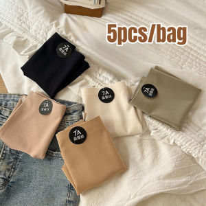 5pcs/set 7A Mulberry Silk Seamless Panties Middle Waist 3D Hip Lifting Breathable Yoga Fitness Panties Underwear