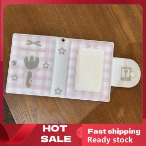 🚚【Local Express Delivery】🚚 3 Inch Photo Album 32 Pockets Fork Black Cat Style ID Card Kpop Idol Photo Card Holder Storage Collect Book