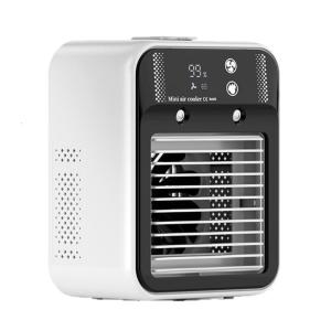 Portable Air Cooling Fan 2 Speed Quiet Misting Fan USB Rechargeable Cooling Fan for Bedroom Office Desk Outdoor