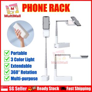 Extendable Selfie Stand White 360 Rotation Phone Rack Rechargeable Wireless Foldable Light for Live Streaming Selfie YouTube  Tiktok Video Makeup Photography and Reading