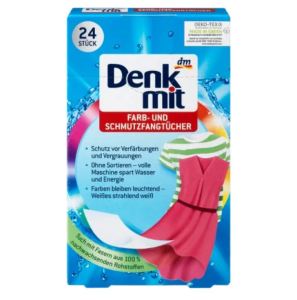 [LZD trợ giá] Giấy hút màu và chống loang màu quần áo khi giặt Denkmit Đức - Hộp 24 và 50 miếng (Mẫu Mới 2022)