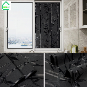 ฟิล์มติดกระจกบ้านแบบสุญญากาศ ลายฝ้าดำยาว 2 เมตร กันแสงแดดกันคนมอง คนมองเข้าไม่เห็น100%ฟิล์มฝ้าติดกระจก สติกเกอร์ติดกระจก