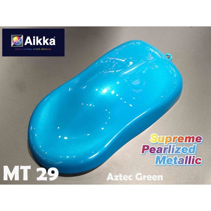 Aikka Supreme Metallic Mt29 Aztec Green Cat Kereta Motor Cat Bancuh Siap 2k Car Paint Diy Lazada