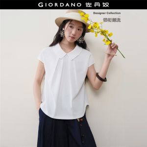 GIORDANO Women Shirt Slim Fit Shirt Slight Elasticity Shirt Woven Fabric Item No. 18346512 High Quality Comfortable Daily Wear