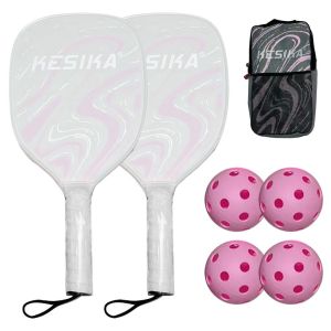 [SG stock Fast Shipping]KESIKA Pickle-Ball Balls Set of 2 and Sports Rackets 4 Pickleballs Paddle Pickleball Racquet Accessory with BN6H