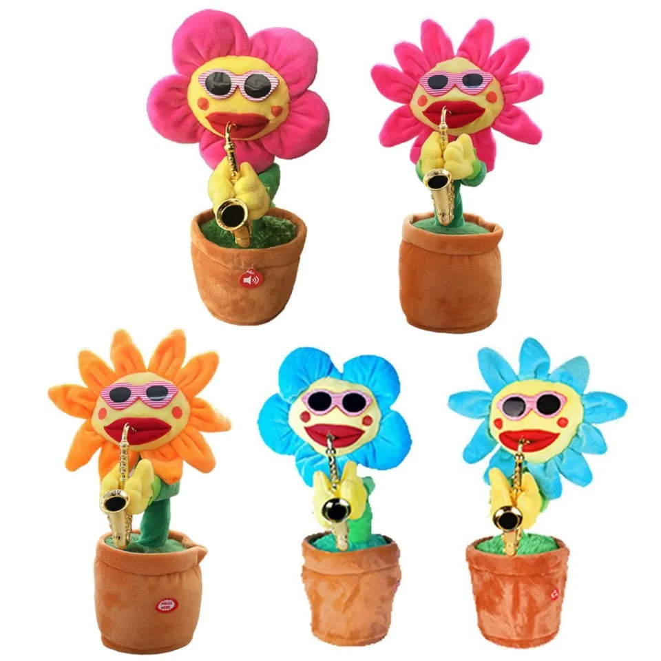 Cute and colorful happy flower plush toy simulation flower