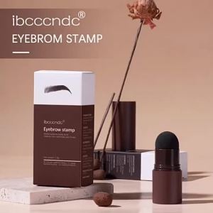 Preferred IBCCCNDC Eyebrow Stamping Kit One-Step Shaping Brow Powder Makeup 10 Reusable Stencils Razor Eyebrow Powder