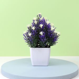 DRPT60 Pot Tanaman Hias Bunga Melati Plastik Ornamen Pot Bonsai Artificial Flower Decoration