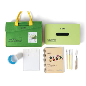 [PHIÊN BẢN MỚI] Combo Màu Gouache HIMI Twin Cup Go Pack - 72 Màu Himi Sinh Đôi Kèm Bộ Dụng Cụ Vẽ Túi Đựng Tiện Lợi