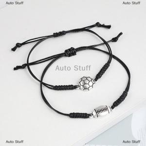 [COD] Auto Stuff กำไลข้อมือลูกวอลเลย์บอลปรับได้กำไลข้อมือลูกวอลเล่ย์บอลสร้อยข้อมือเชือกถักสำหรับวัยรุ่น
