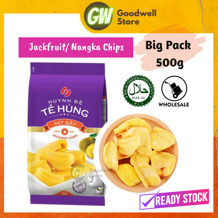 Te Hung Dried Jackfruit Chips 500g & 100g Kerepek Nangka Kering Halal ...