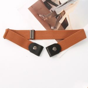 【Ready Stock&COD】DIVATEN Canvas Invisible Belt Stretch Elastic Easy To Wear Buckle-Free Belts Adjustable Elastic Waist Band Fashion Wear