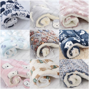 Soft Fleece Dog Bed Mat Thick And Washable Cushion For Cats And Dogs Sleeping
