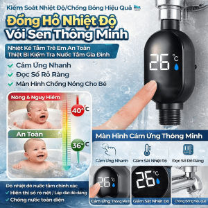 Đồng Hồ Nhiệt Độ Vòi Sen Thông Minh/Nhiệt Kế Tắm Trẻ Em An Toàn/Chống Bỏng Hiệu Quả/Dễ Lắp Đặt/Cảm Ứng Nhanh/Cho Mọi Nhà