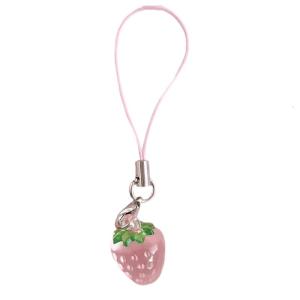 Trendy Strawberry Bag Charm Colorful Pendant Phone Chain Mobile Lanyard Accessories for Fashion Enthusiasts