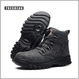 British high top boots Mens steel head protection acid and alkali resistant insulation anti-static work shoes