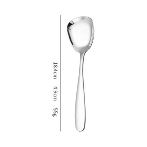 Combo 5 Thìa (Muỗng) Ăn Cơm Đầu Vuông Inox 304 - An Toàn - Hàng Đúng Chuẩn Inox 304