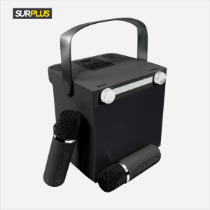 Surplus RGB Bluetooth Karaoke with 2 Microphones and handle (1800mAh)