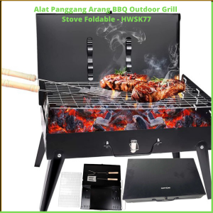 COD TaffHOME Alat Panggang Arang BBQ Outdoor Grill Stove Foldable  HWSK77 / Alat Panggang Arang Portable Pembakaran Serbaguna Alat Panggang Bbq Portable Lengkap
