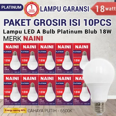 Paket Usaha Grosir 10pcs Bergaransi Lampu LED Bohlam Platinum Blub 5w 7w 9w 12w 18w 21w 25w Putih umur 15000jam -bq