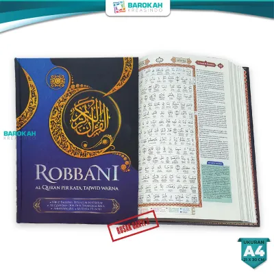 Alquran Terjemahan 30 Juz Lengkap AL Quran Robbani Terjemah Perkata Tajwid Warna Ukuran Besar A4