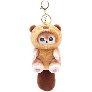Shark Cat Pendant Plush Toy Doll 13CM Plush Keychain Pendant Bag Pendant Cute Little Raccoon Squirrel Panda Plush Toy