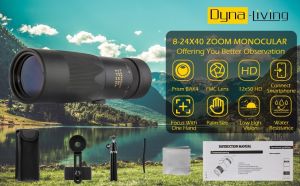 Kính Viễn Vọng Một Mắt Thu Phóng Siêu Tele HD 8-24x40mm Với Giá Ba Chân Cho Điện Thoại Thông Minh Di Động & Người Mới Bắt Đầu Thiên Văn Chống Nước Dễ Lấy Nét Để Ngắm Chim/Cắm Trại