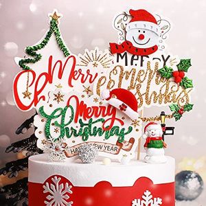 Card Kids Cartoon Party Supplies Holiday Cake Decoration Christmas Theme Birthday Christmas Decoration Cake Flags Cupcake Decor Cake Toppers