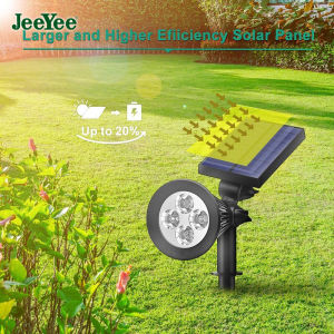 JeeYee Upgraded Solar Lights Solar Spotlight Adjustable Wall Light Waterproof Outdoor Landscape Light Security Lighting Dark Sensing Auto On/Off for Patio Deck Yard Garden Driveway Pool Area